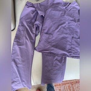 Medium Mandala scrub set in dusty purple